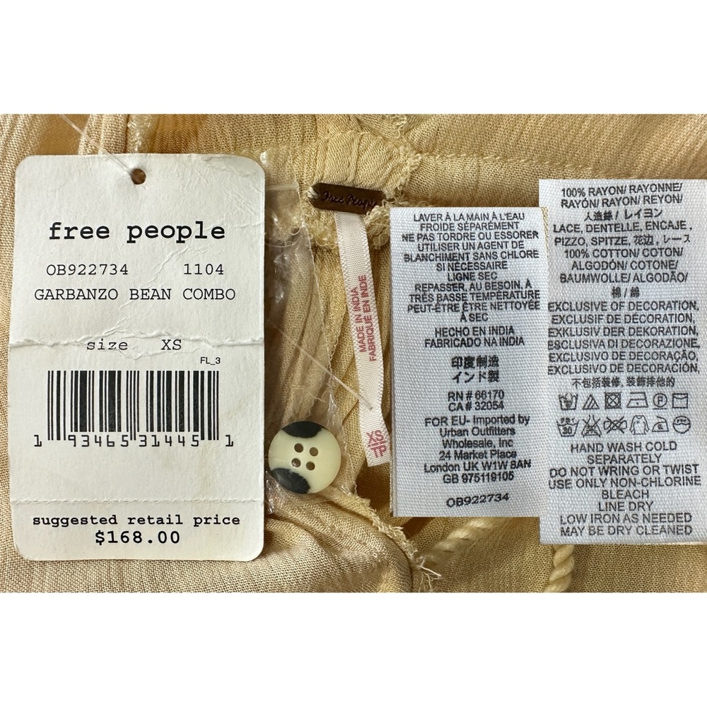 Free People Will Wait For You Midi in Garbanzo Bean Combo Dress XS (Oversize) - Picture 10 of 11